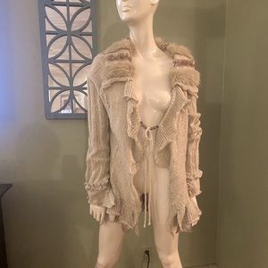 Soft oatmeal boho cardigan size large